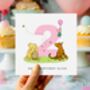 Personalised Winnie The Pooh 1st Birthday Card *Age + Colour Options, thumbnail 5 of 6