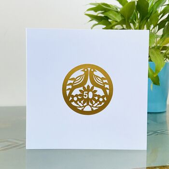 Personalised Golden Anniversary Paper Cut Gift, 8 of 8