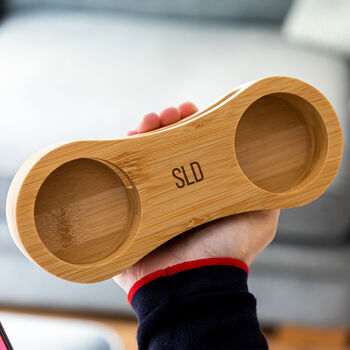 Personalised Phone Amplifier Bamboo Speaker Monogram, 3 of 6