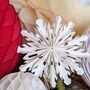Paper Star Snowflake Christmas Decorations White Gold, thumbnail 2 of 10