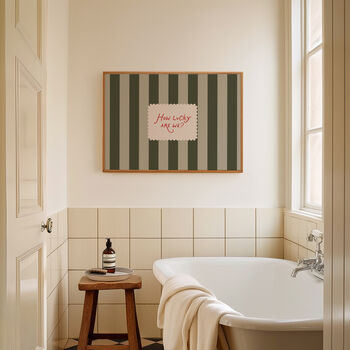 How Lucky Are We Striped Landscape Print, 8 of 9
