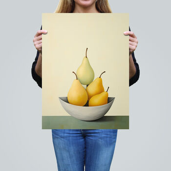 Gone Pear Shaped Kitchen Green Yellow Wall Art Print, 2 of 6