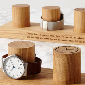 Personalised Oak Watch Stand For Three To Five Watches, 4 of 11