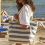 Personalised Cotton Canvas Tote Beach Bag, thumbnail 1 of 8