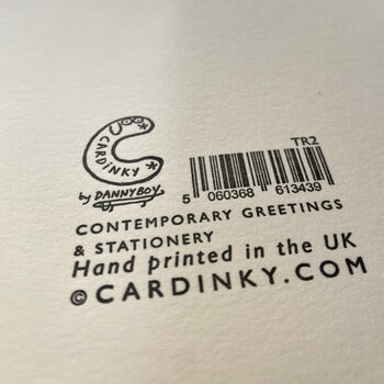 Cake Waiter Luxury Hand Printed Letterpress Birthday Card, 4 of 4