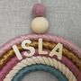 Personalised Rainbow Macrame,Gold Sparkle Wall Hanging, thumbnail 4 of 12