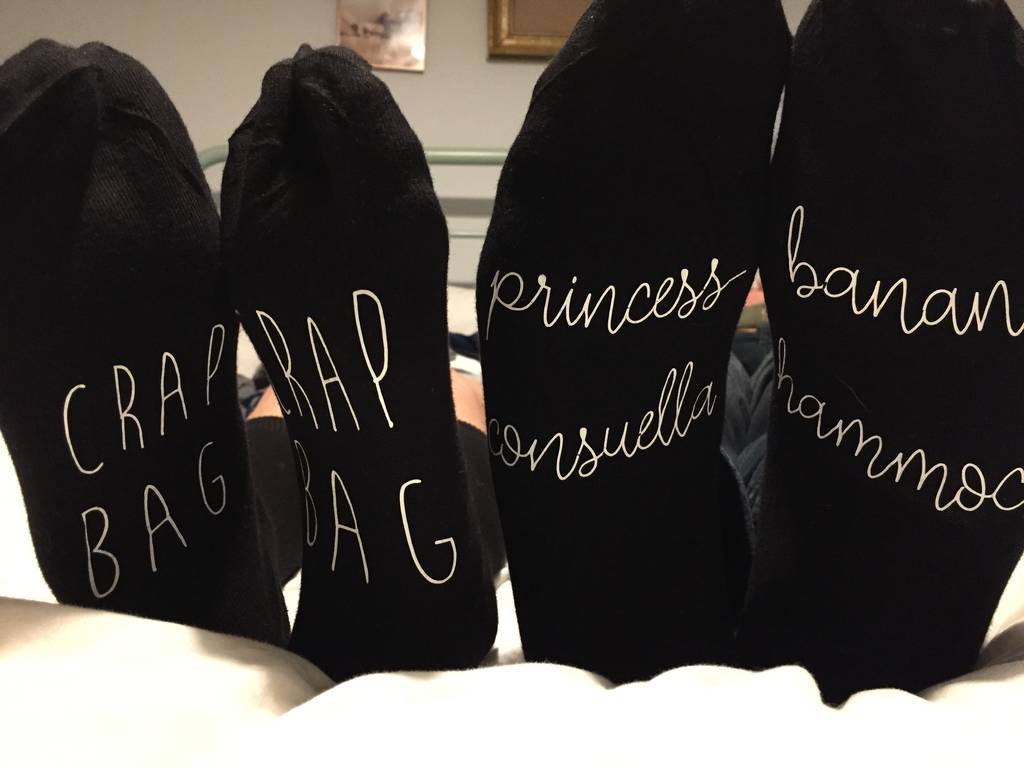 Couples Gift Socks By Wildartbycarrie