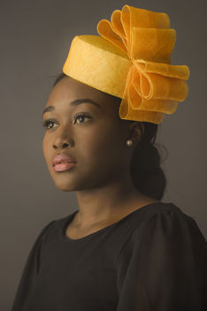 Orange Hat With Bow Detail, 2 of 3