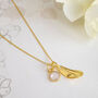 October Birthflower Birthstone Gold Plated Necklace 925, thumbnail 2 of 9