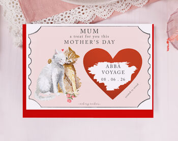 Personalised Mother's Day Cat Gift Scratch Voucher, 2 of 4