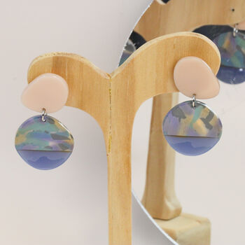 Acrylic Marble Print Earrings, 8 of 9