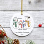 Personalised Family Of Four Snowmen Christmas Bauble, thumbnail 1 of 2