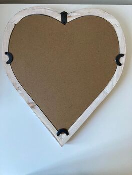 Wooden Heart Hanging Mirror Small Indoor/Outdoor Garden Décor, 3 of 8