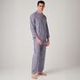 Men's 'Red Pop' Stripe Crisp Cotton Pyjama Set, thumbnail 2 of 4