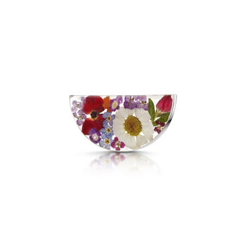 Sterling Silver Flower Moon Brooch. Five Flower Choices, 5 of 9