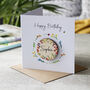 Happy Birthday Magnet Floral Card For Her, thumbnail 1 of 3