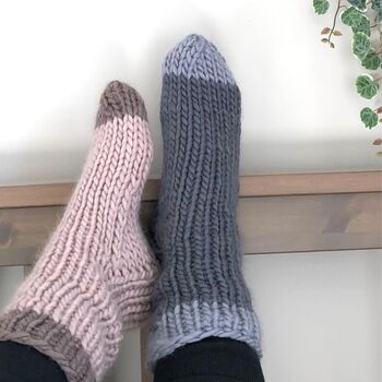 Sofa Socks 100% Merino Knitting Kit, 3 of 6
