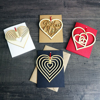 Love Heart Hanging Keepsake And Card, 4 of 4