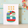 Mini Gold Star Number Six Card, thumbnail 4 of 5