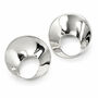 Silver Wave Stud Earrings, thumbnail 3 of 12