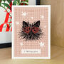 I Fancy You Black Cat Anniversary / Valentine's Card, thumbnail 1 of 3
