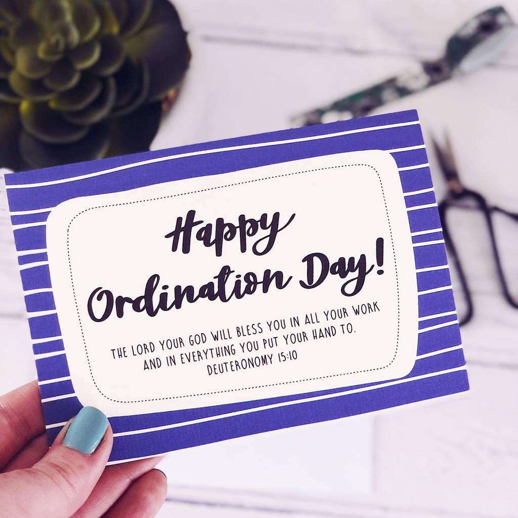 Happy Ordination Day! A6 Card By Izzy & Pop | notonthehighstreet.com What To Write In An Ordination Card