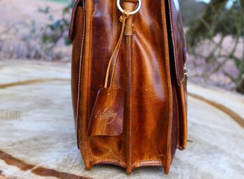 Handmade Leather Bag For Men. Functional Gift For Him, 6 of 10