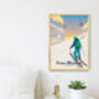 Crans Montana Ski Resort Switzerland Poster Art Print, thumbnail 3 of 8