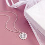 Infinity Double Initial Necklace In Sterling Silver, thumbnail 3 of 9