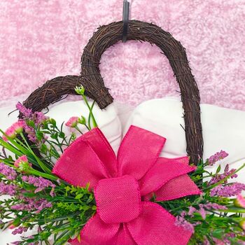 Floral Heart Shape Rattan Wreath, 4 of 7