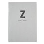 Personalised A5 Typographic Notebook Black And White, thumbnail 3 of 8
