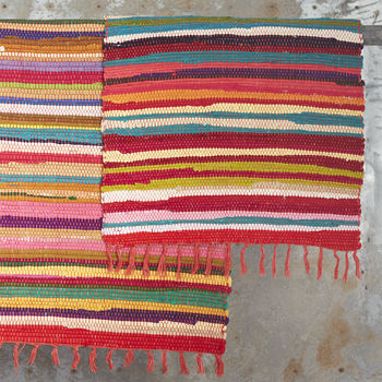 Multicoloured Recycled Rag Rug, 3 of 9