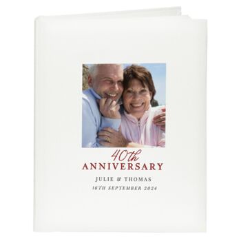 Personalised Photo 40th Anniversary Photo Album, 5 of 5