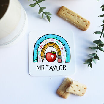 Thank You Teacher Personalised Coaster Gift, 5 of 7