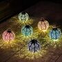 Two Paisley Teal Garden Solar Lanterns, thumbnail 3 of 7