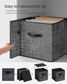 Eight Piece Fabric Storage Cubes Set, 5 of 7