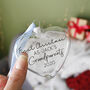 First Christmas As Grandparents Christmas Bauble, thumbnail 5 of 11