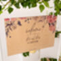 Peony Wedding Welcome Sign In Wood, thumbnail 6 of 6