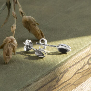 Sterling Silver Flower Stud Earrings, 5 of 6