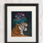 Hot House Tigers Set Two Art Prints, Framed Or Unframed, thumbnail 2 of 8