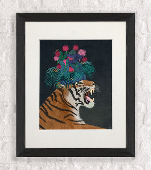 Hot House Tigers Set Two Art Prints, Framed Or Unframed, 2 of 8