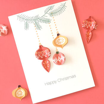 Personalised Happy Christmas 3D Decorations Card, 4 of 7