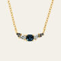 Elegant Topaz Cluster Gold Necklace Zaria, thumbnail 2 of 3