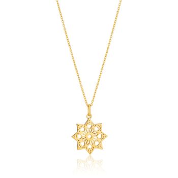 Cut Out Heart Pattern Pendant In Gold Vermeil, 3 of 4