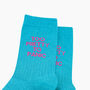 Panic Combed Cotton Glitter Socks In Turquoise, thumbnail 2 of 4