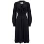 Eva Dress In Liquorice Black Vintage 1940s Style, thumbnail 1 of 2