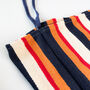 Orange Black Stripe Slouchy Shoulder Bag, thumbnail 2 of 4
