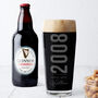 Personalised 18th Birth Year And Name Beer Glass, thumbnail 2 of 9
