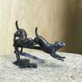 Miniature Bronze Labradors Sculpture 8th Anniversary, thumbnail 2 of 9