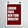 London Paris New York Print, thumbnail 4 of 4